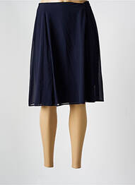 Jupe mi-longue taille normale bleu GUY DUBOUIS femme