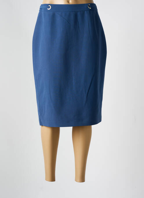 Jupe mi-longue bleu GUY DUBOUIS pour femme