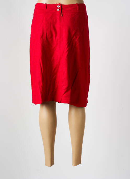 Jupe mi-longue rouge GUY DUBOUIS pour femme