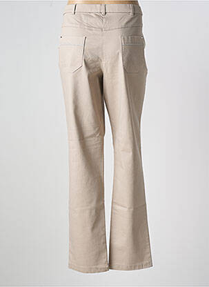 Pantalon droit stretch taille normale beige CHRISTINE LAURE femme