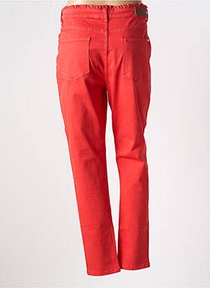 Pantalon slim taille élastique taille normale rouge C'EST BEAU LA VIE femme