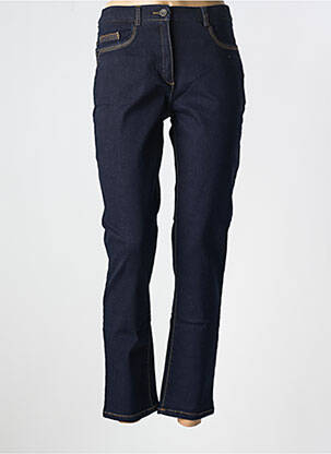 Jeans coupe droite stretch taille normale bleu CHRISTINE LAURE femme