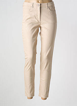 Pantalon 7/8 taille haute taille haute beige CHRISTINE LAURE femme