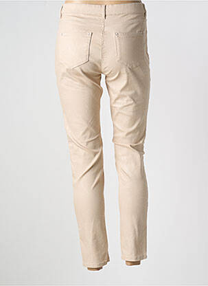 Pantalon 7/8 taille haute taille haute beige CHRISTINE LAURE femme