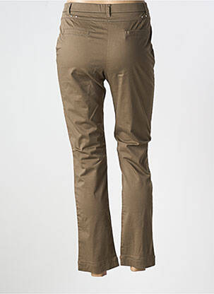Pantalon 7/8 stretch taille normale marron CHRISTINE LAURE femme