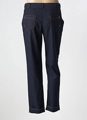 Pantalon droit stretch taille normale bleu CHRISTINE LAURE femme