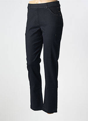 Pantalon slim taille élastique taille normale noir CHRISTINE LAURE femme