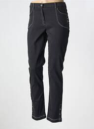 Jeans coupe slim stretch taille normale noir CHRISTINE LAURE femme