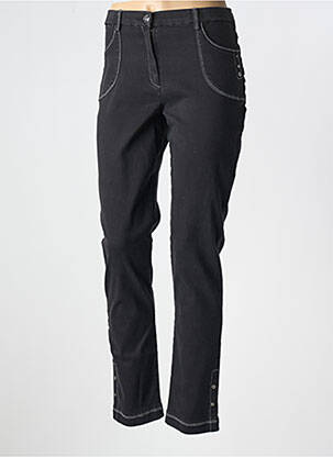 Jeans coupe slim stretch taille normale noir CHRISTINE LAURE femme