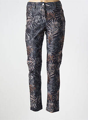 Pantalon 7/8 stretch taille normale noir CHRISTINE LAURE femme