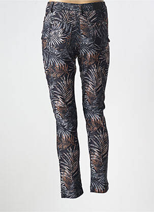 Pantalon 7/8 stretch taille normale noir CHRISTINE LAURE femme