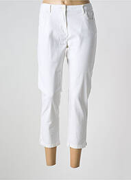 Pantacourt tissage popeline taille normale blanc C'EST BEAU LA VIE femme
