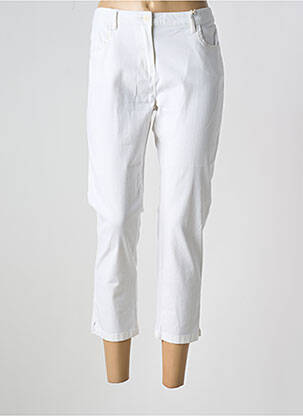 Pantacourt tissage popeline taille normale blanc C'EST BEAU LA VIE femme
