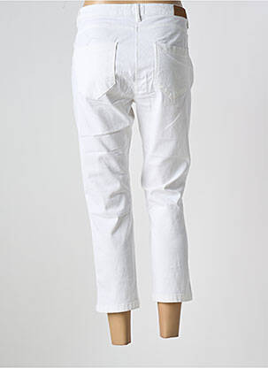 Pantacourt tissage popeline taille normale blanc C'EST BEAU LA VIE femme