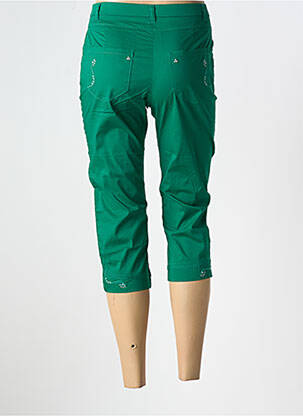 Pantacourt stretch taille normale vert CHRISTINE LAURE femme