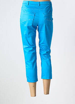 Pantacourt stretch taille normale bleu CHRISTINE LAURE femme