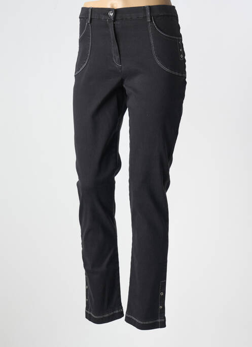 Jeans coupe slim noir CHRISTINE LAURE pour femme