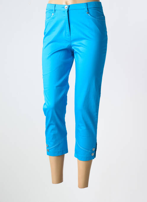 Pantacourt bleu CHRISTINE LAURE pour femme