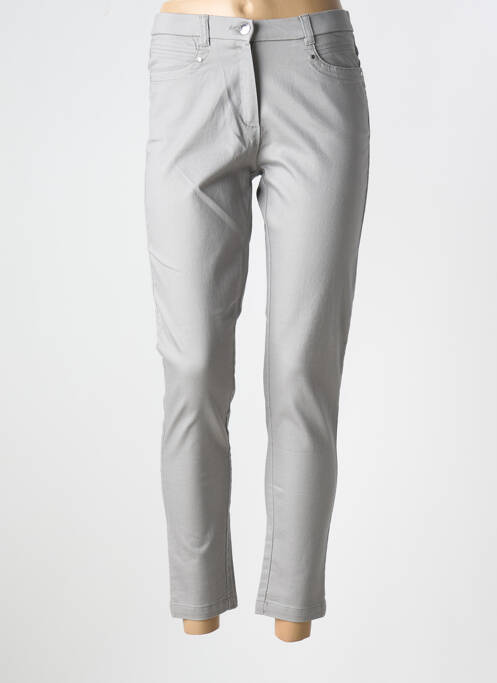 Pantalon 7/8 gris CHRISTINE LAURE pour femme