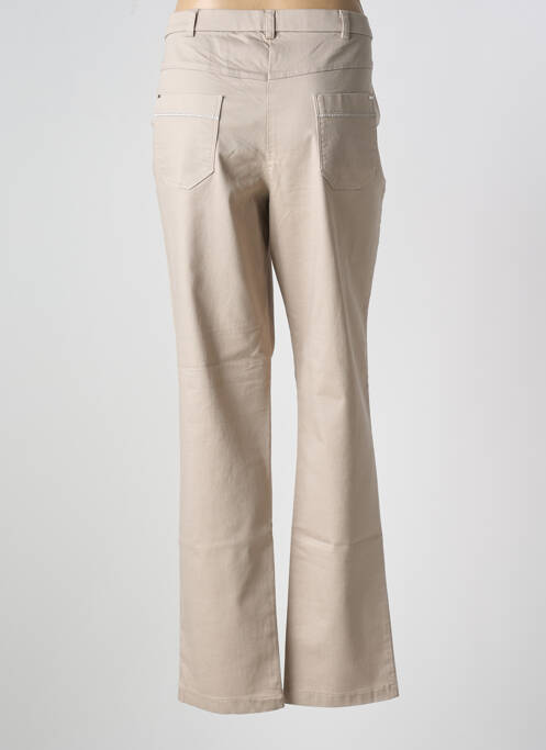 Pantalon droit beige CHRISTINE LAURE pour femme