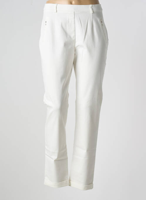 Pantalon droit blanc CHRISTINE LAURE pour femme