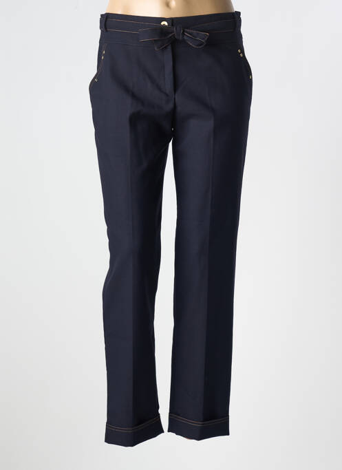 Pantalon droit bleu CHRISTINE LAURE pour femme