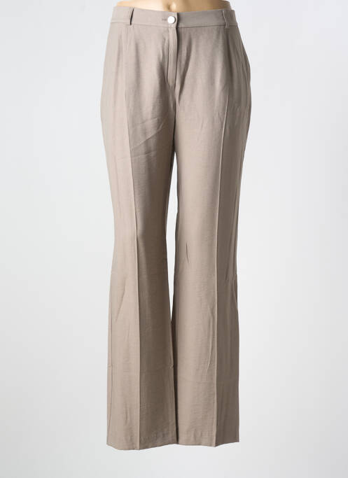 Pantalon droit marron CHRISTINE LAURE pour femme