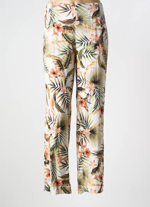 Pantalon droit vert CHRISTINE LAURE pour femme