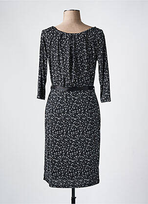 Robe mi-longue manches 3/4 manches 3/4 noir JULIE GUERLANDE femme