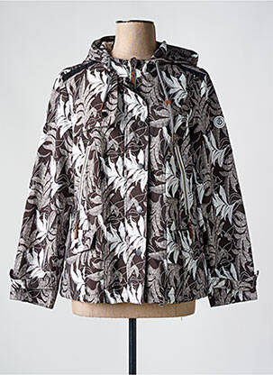 Coupe-vent manches longues a capuche gris CHRISTINE LAURE femme