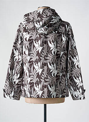 Coupe-vent manches longues a capuche gris CHRISTINE LAURE femme