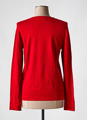 Pull coupe cintrée manches longues rouge CHRISTINE LAURE femme