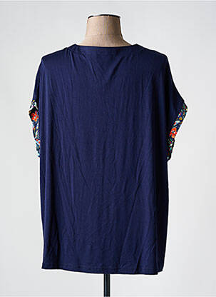T-shirt coupe droite manches courtes bleu CHRISTINE LAURE femme