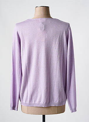 Pull coupe cintrée manches longues violet JULIE GUERLANDE femme