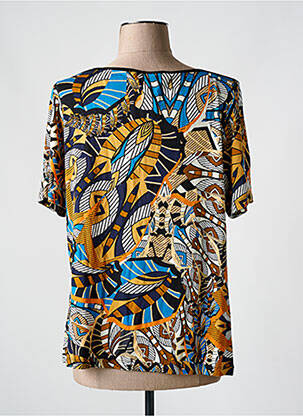 T-shirt stretch manches courtes bleu CHRISTINE LAURE femme