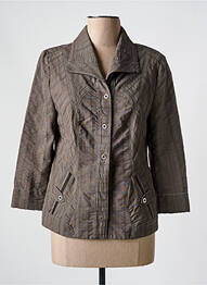 Veste casual col chemisier marron CHRISTINE LAURE femme