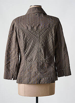 Veste casual col chemisier marron CHRISTINE LAURE femme