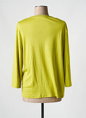 Top col rond manches longues vert CHRISTINE LAURE femme