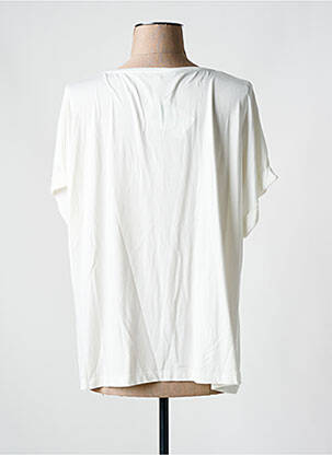 Top imprimé fantaisie manches courtes blanc CHRISTINE LAURE femme
