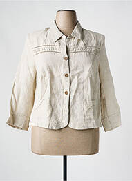 Chemisier coupe droite manches longues beige CHRISTINE LAURE femme
