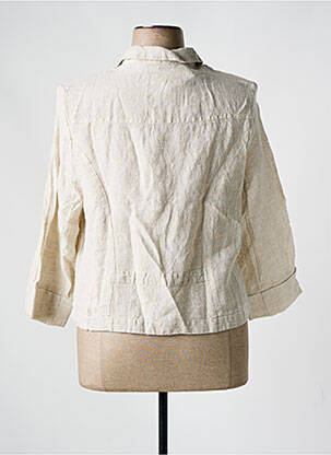 Chemisier coupe droite manches longues beige CHRISTINE LAURE femme