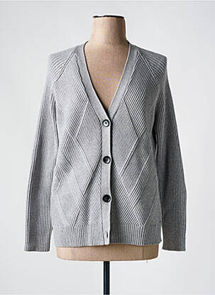 Gilet manches longues gris CHRISTINE LAURE pour femme
