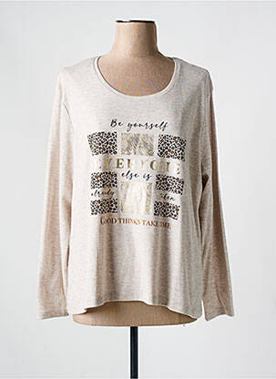 Top beige CHRISTINE LAURE pour femme