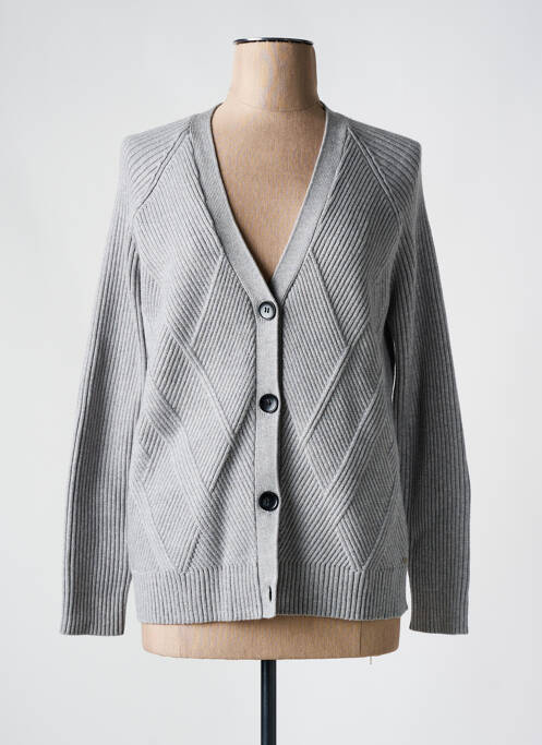 Gilet manches longues gris CHRISTINE LAURE pour femme