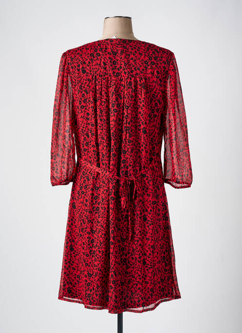 Robe mi-longue rouge CHRISTINE LAURE pour femme