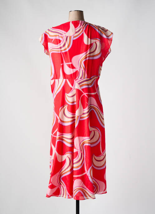 Robe mi-longue rouge CHRISTINE LAURE pour femme