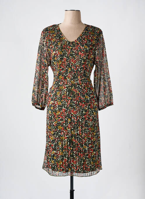 Robe mi-longue vert CHRISTINE LAURE pour femme