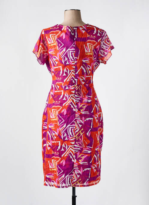 Robe mi-longue violet CHRISTINE LAURE pour femme