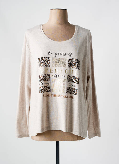 Top beige CHRISTINE LAURE pour femme