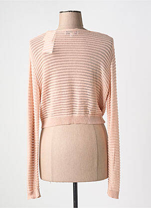 Gilet manches longues coupe cintrée rose COULEURS DU TEMPS femme